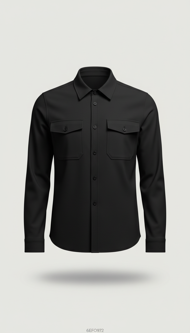 Cotton Overshirt With Clean Placket