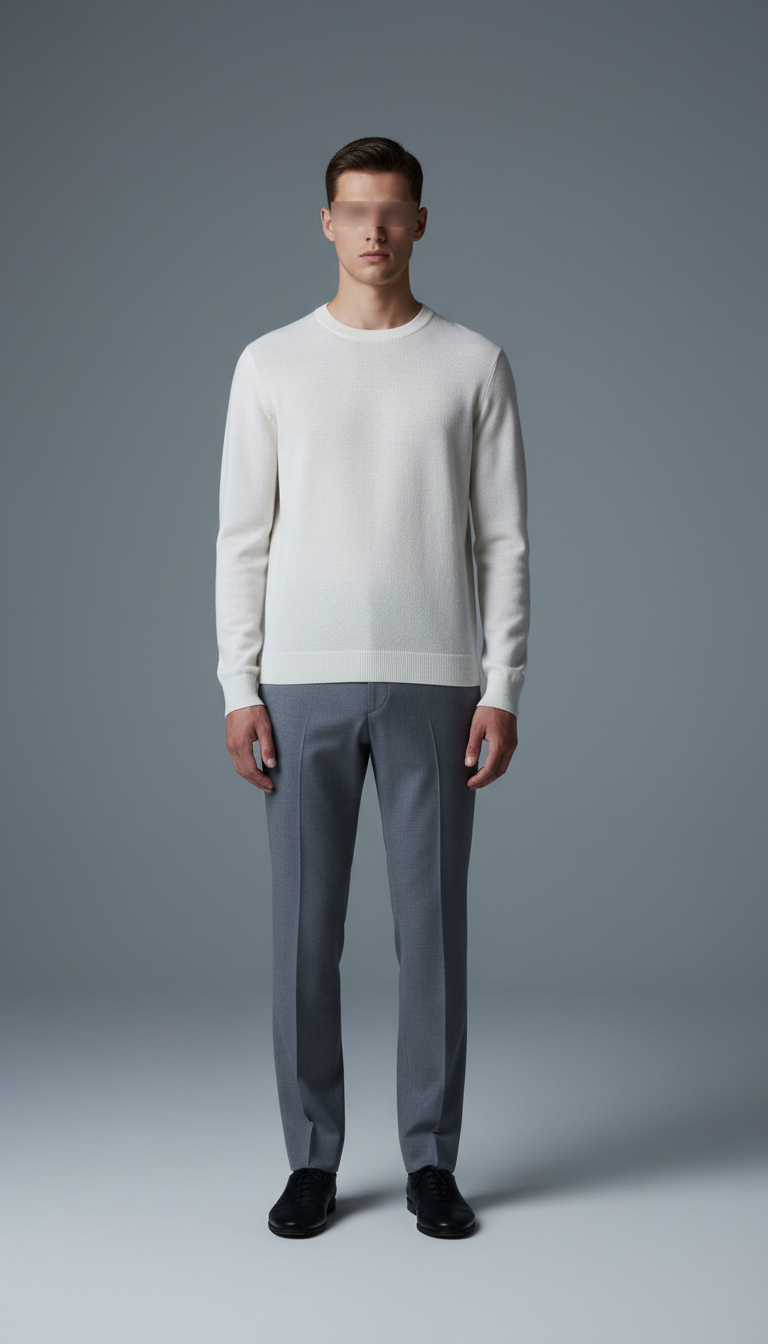 Linen Blend Tapered Trouser